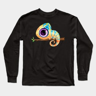 Cute colourful chameleon Long Sleeve T-Shirt